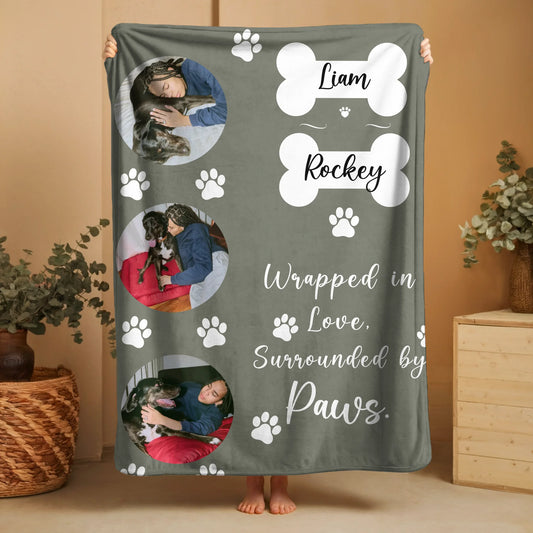 Dog & Friend Custom Blanket