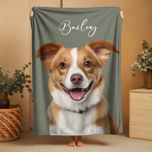 Pet Photo Personalized  Blanket