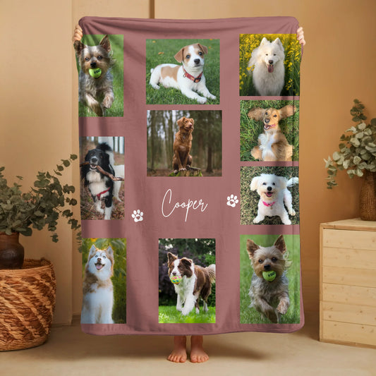 Collage Pet Photo Blanket