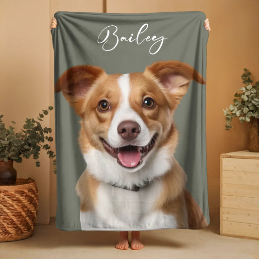Pet Photo Personalized  Blanket