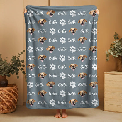 Custom Pet Face Blanket