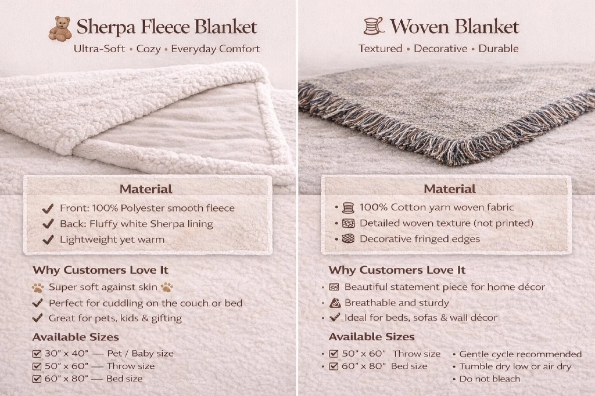 Blanket Care mockup