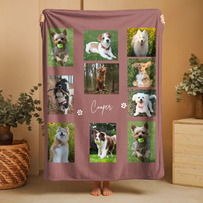 Collage Pet Photo Blanket