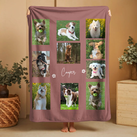 Collage Pet Photo Blanket