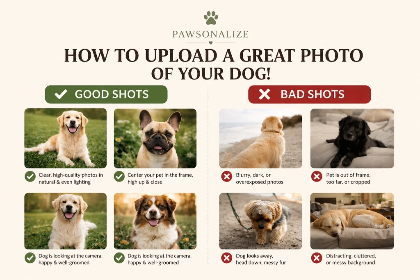 Guide to upload photos mockup