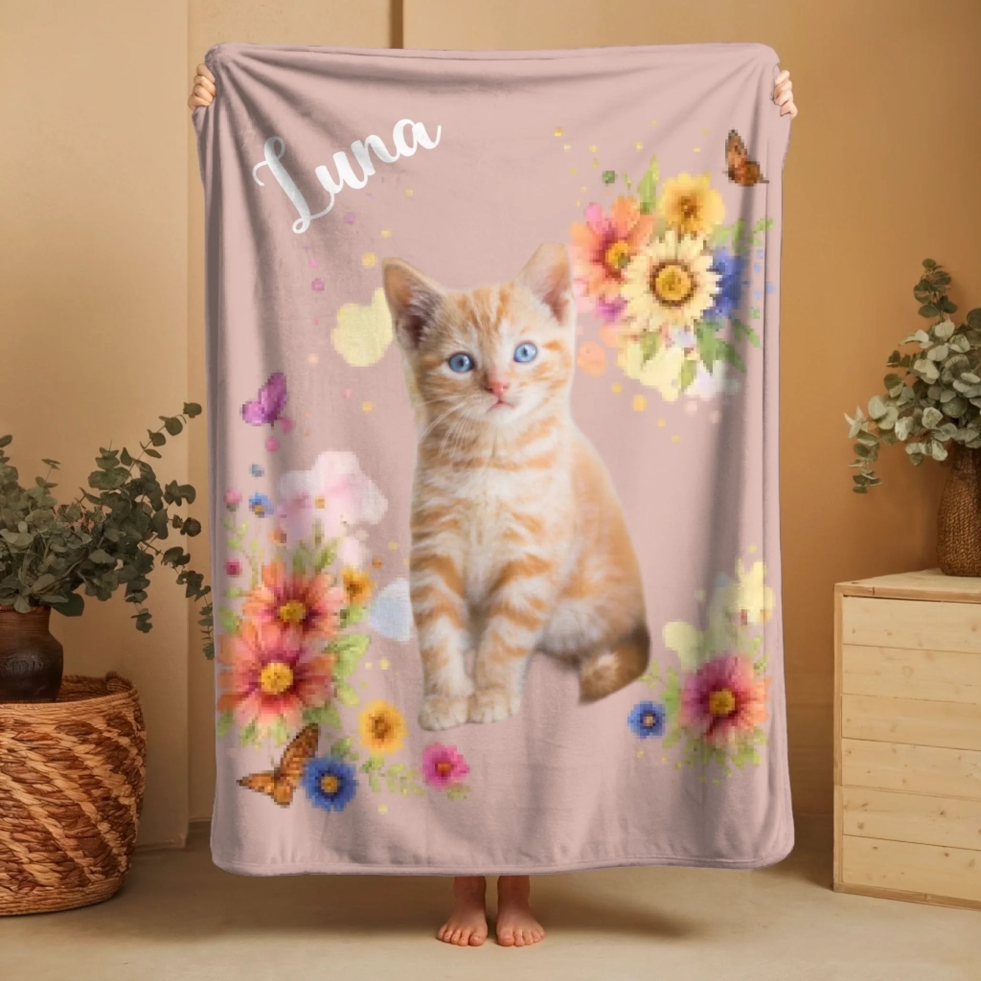 flower cream cat