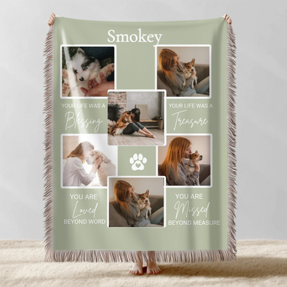 Memorial Collage Pet Photo Custom Blanket copy