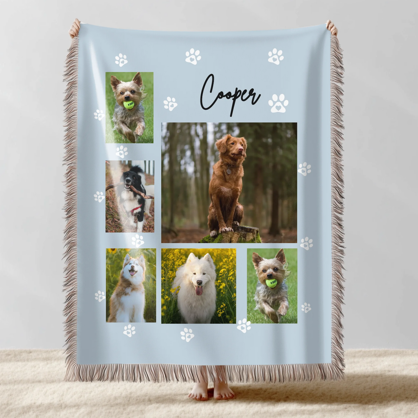Collage Pet Photo Blanket | Custom Sherpa & Woven Blanket – Pawsonalize