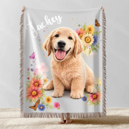 Custom Flower Pet Blanket | Personalized Dog & Cat Photo Gift – Pawsonalize