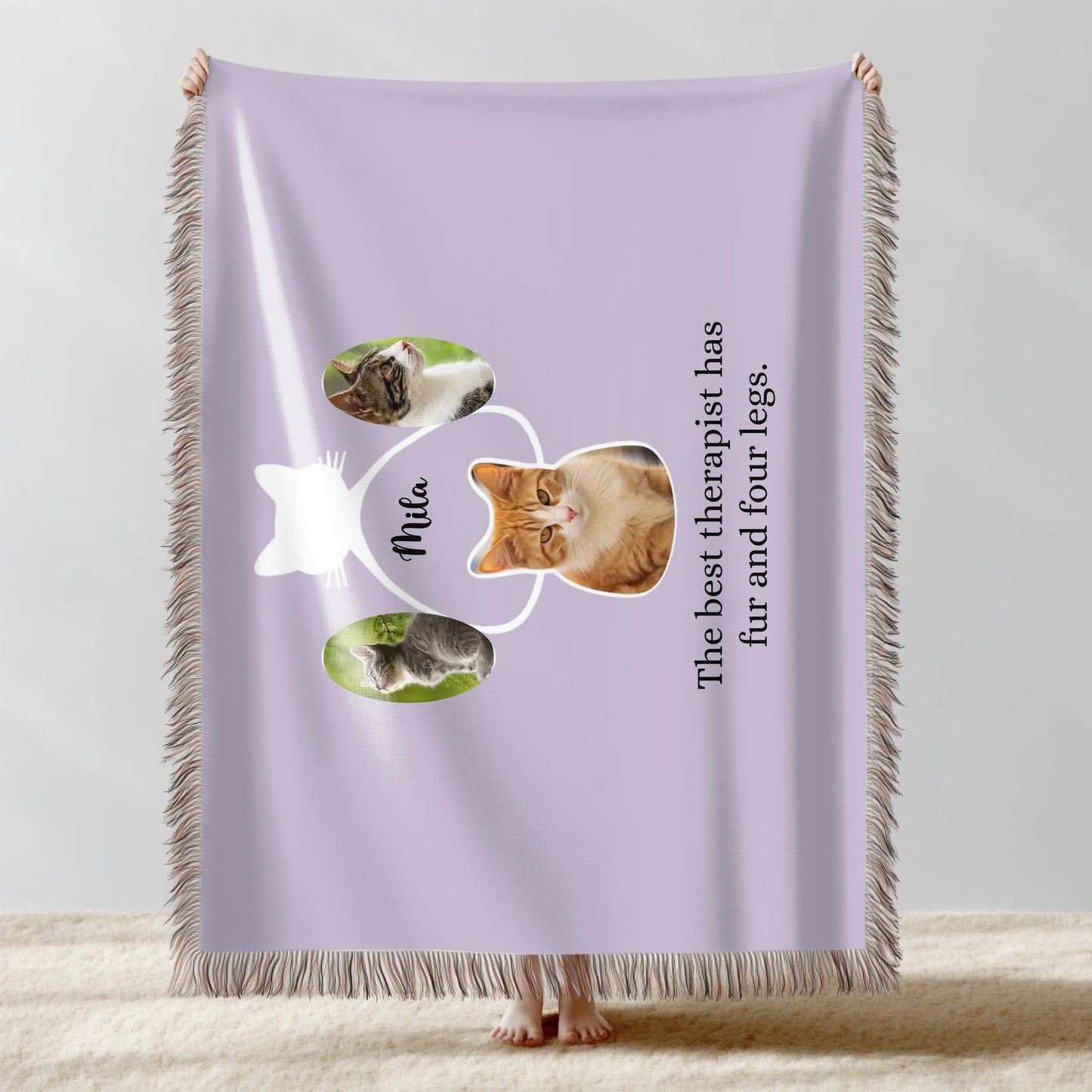 Cat Collage Design Blanket | Custom Photo Gift for Cat Lovers – Pawsonalize