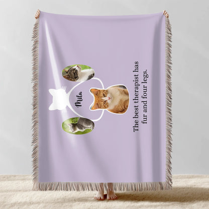 Cat Collage Design Blanket | Custom Photo Gift for Cat Lovers – Pawsonalize