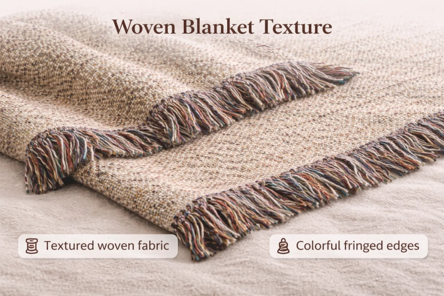Woven Blanket Texture Mockup